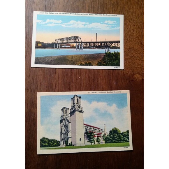 Linen Postcards Nebraska Landmarks - Ephemera -UnPosted-Curteich -Vintage- 5 x 3 - Picture 5 of 8